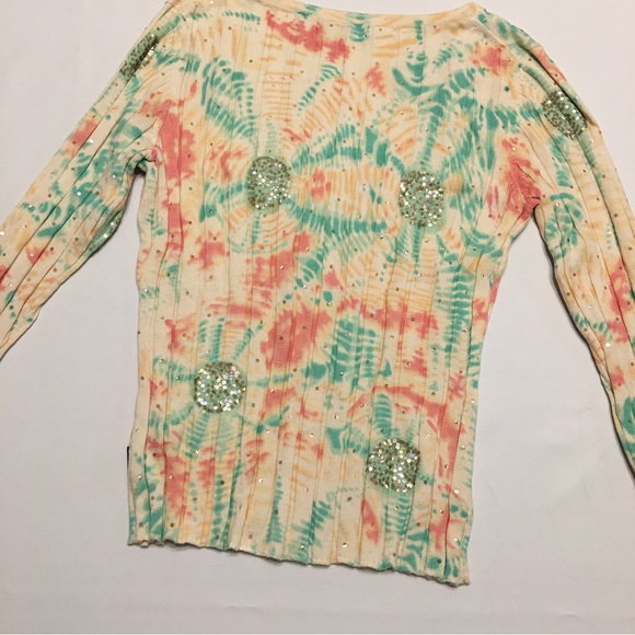 BCBGMaxAzria Tue Dye Cardigan Sweater Size Medium - Picture 7 of 10